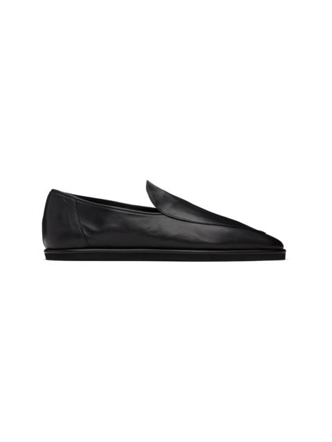 AURALEE Black Soft Leather Loafers