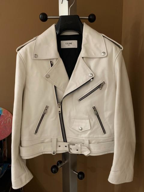 CELINE Celine 2019FW Leather Cropped Biker Jacket