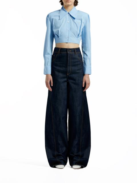 Elleme Cropped Shirt Blue