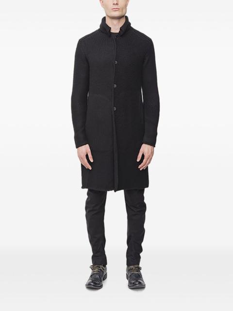 Devoa roll-neck knitted cardigan