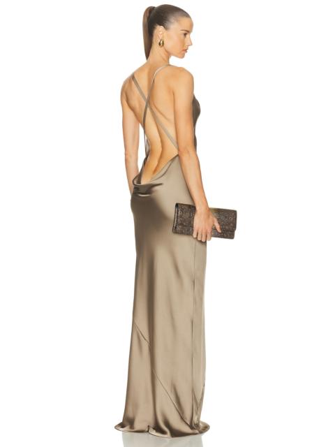 NORMA KAMALI Cross Back Bias Gown