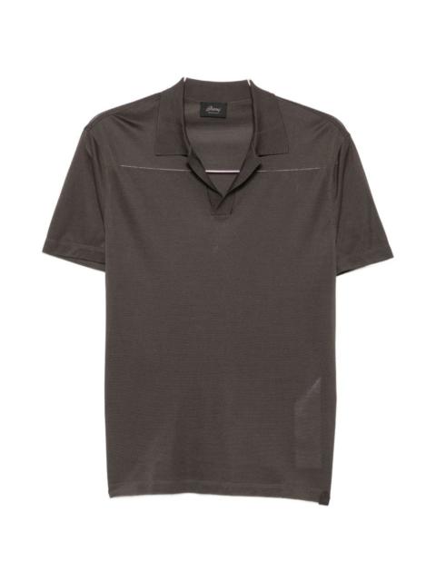 Brioni Brioni Men Piquet Silk Polo Shirt