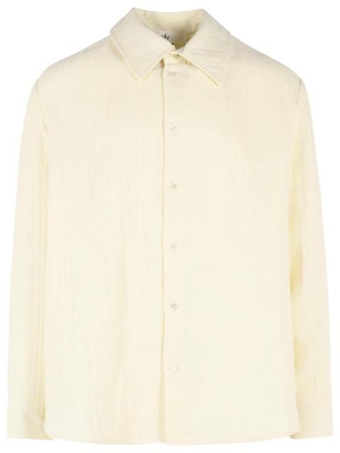 Séfr Sefr 'Wes' Ecru Cotton And Linen Shirt Men