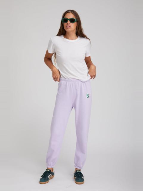SPRWMN LAVENDER TRI-BLEND EMBROIDERED LOGO SWEATPANTS