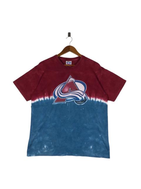 Other Designers Liquid Blue - Vintage 1990s NHL Colorado AVALANCHE Tie Dye T-Shirt