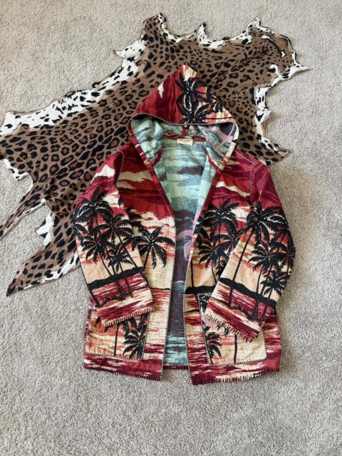 SAINT LAURENT Saint Laurent Beach Palm Tree Cape Coat 16SS