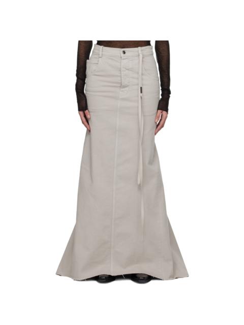 Beige Goele Denim Maxi Skirt