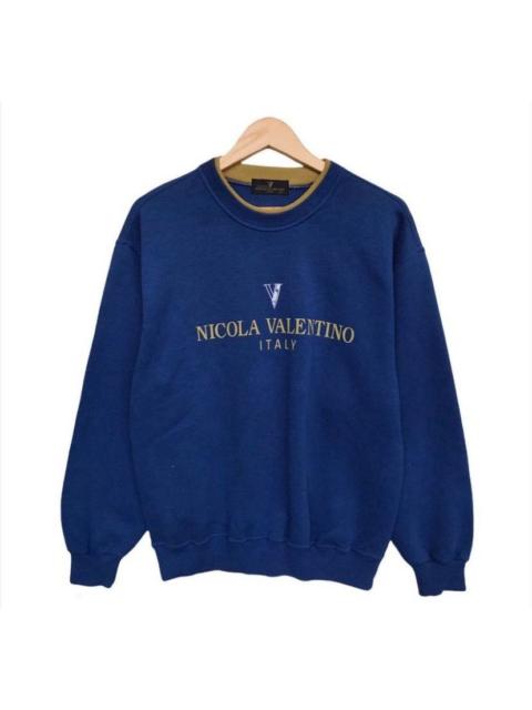 Valentino Vintage Nicola Valentino Spellout Logo Navy Sweatshirt