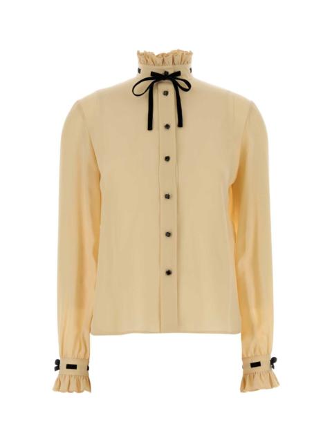 Valentino Valentino Garavani Women Yellow Silk Shirt