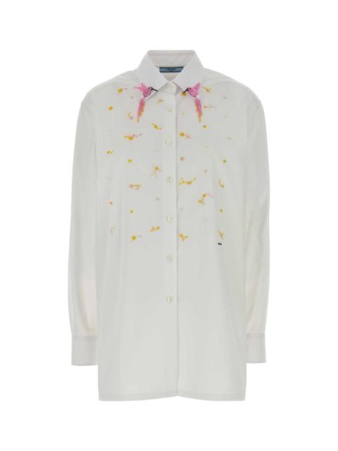 Prada Prada Women White Poplin Shirt