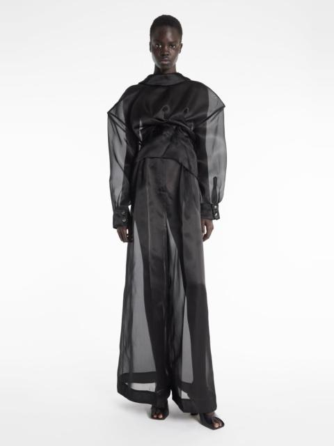 A.W.A.K.E. MODE ORGANZA TWISTED SHIRT BLACK