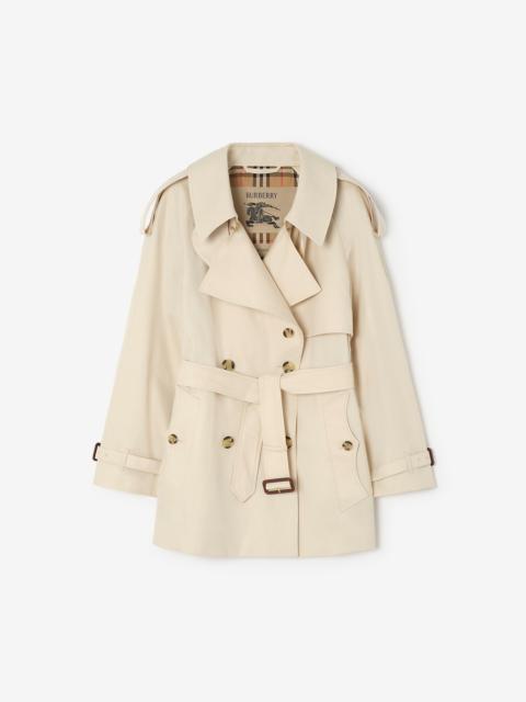 Burberry Short Tropical Gabardine Fitzrovia Trench Coat