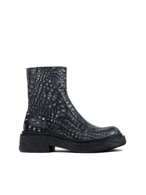 CAMPERLAB Vámonos crocodile-effect ankle boots