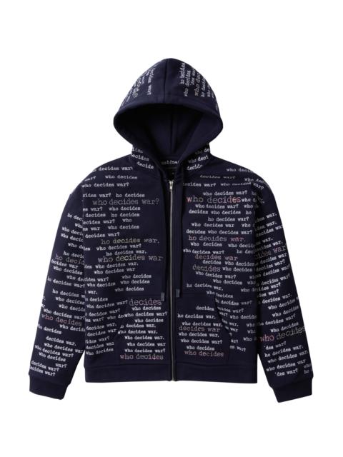 WHO DECIDES WAR WDW SCRIPTURE ZIPPER HOODIE