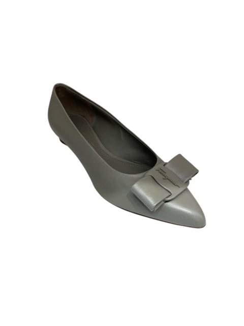 FERRAGAMO Ferragamo Logo Bow Leather Flats