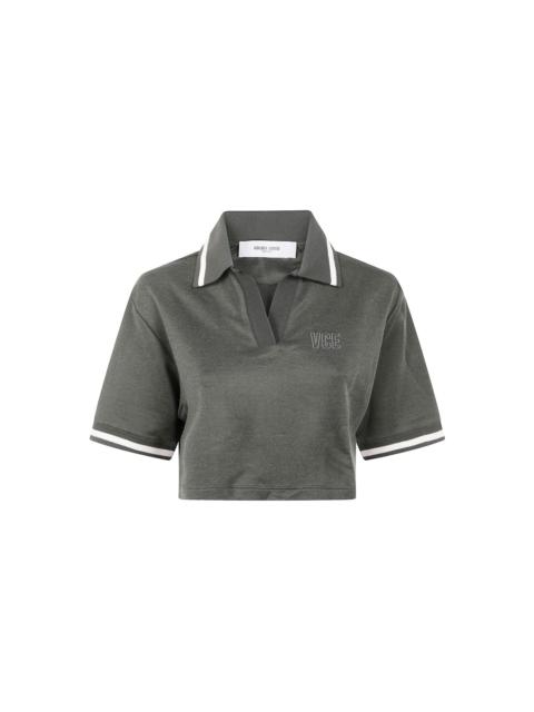 Golden Goose Cotton Cropped Polo Shirt