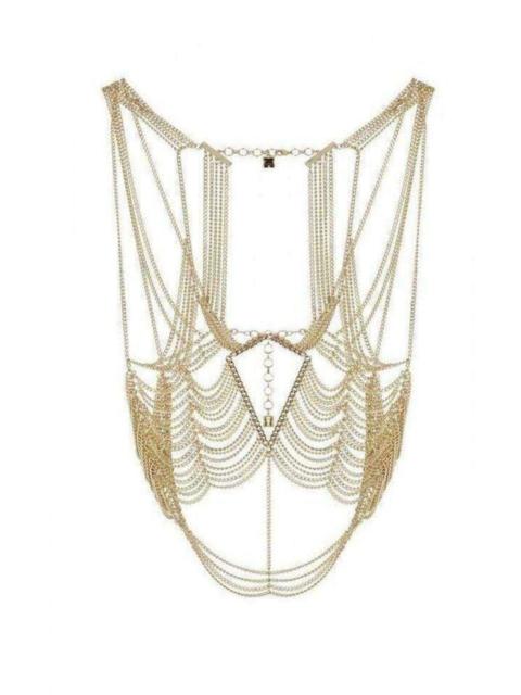 Other Designers Gold Cutout Body Chain
