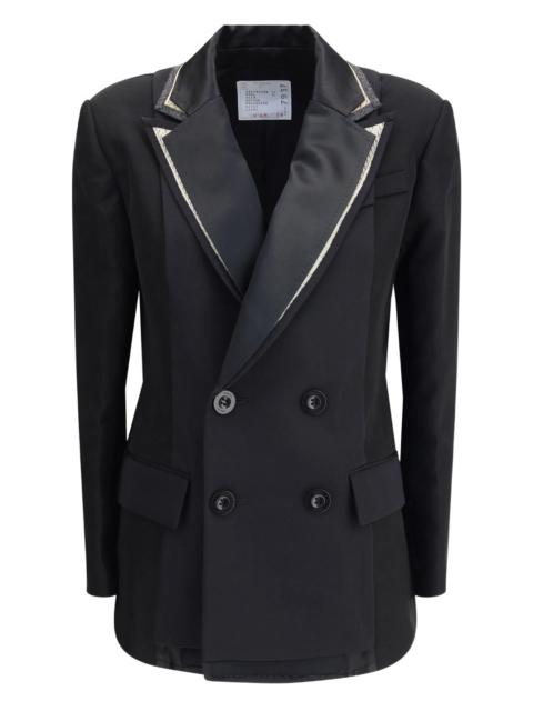 sacai Doeskin X Double-Faced Silk Cotton Jacket | club21
