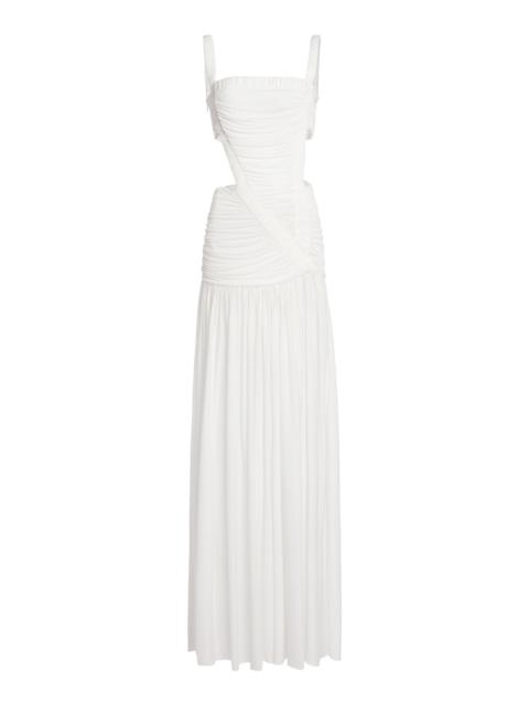CHRISTOPHER ESBER Orion Seperation Gathered Gown white