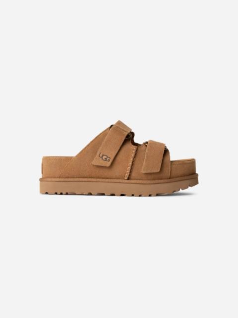 UGG ® Women's Goldenstar Hi Slide Suede Sandals in Chestnut