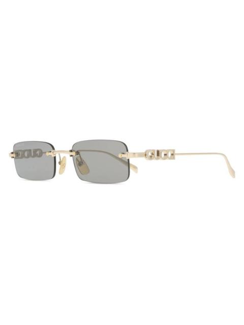 GUCCI Gucci Grey Rectangular Men's Sunglasses GG1808S 003 52