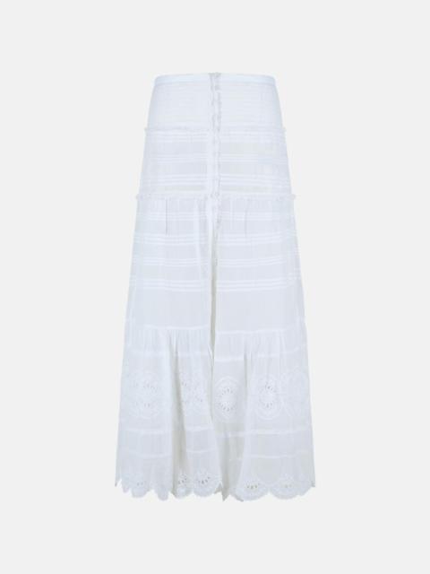 Isabel Marant Étoile 'PAOLINE' WHITE COTTON SKIRT