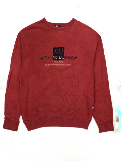 Other Designers Japanese Brand - Vintage Sweatshirt MICHIKO LONDON Jeans Big Logo Embroidery