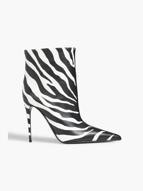 Dolce & Gabbana Zebra-print leather ankle boots