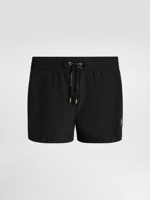 Dolce & Gabbana Short swim trunks with branded tag