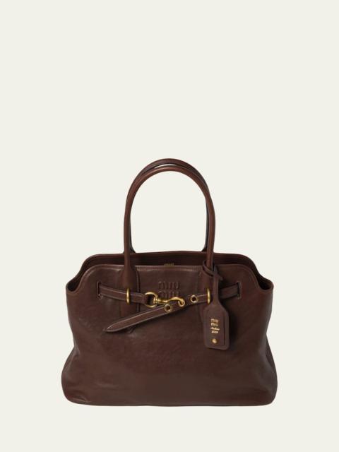 Miu Miu Aventure Large Leather Shoulder Bag