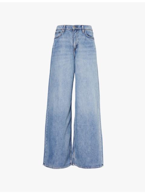 rag & bone Featherweight Sofie wide-leg high-rise denim-blend jeans