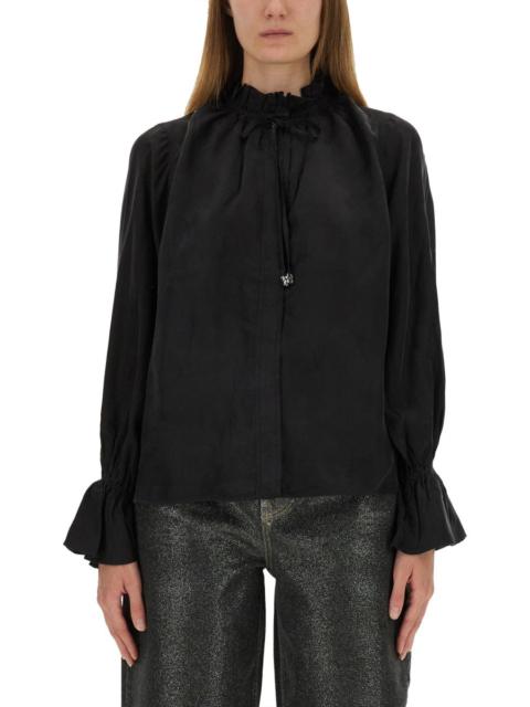 Ganni Women Fluid Cupro Shirt