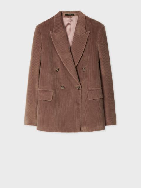 Paul Smith Women's Brown Cord Double-Breasted Blazer