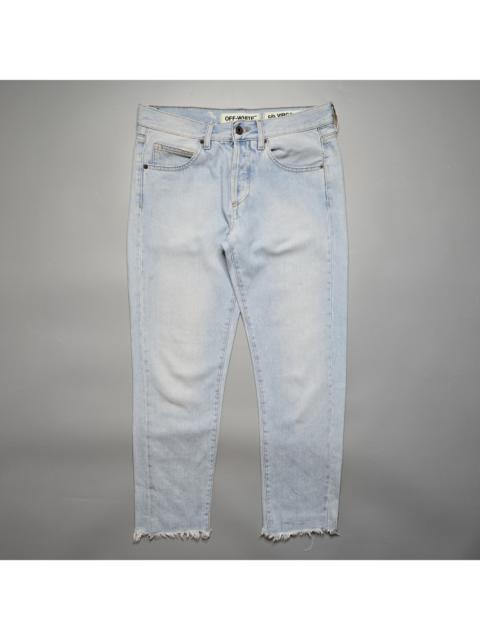 Off-White - OG Diagonal Stripe Cropped Slim Jeans