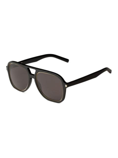 SAINT LAURENT Saint Laurent Men's Black Aviator Sunglasses SL602RIM 001