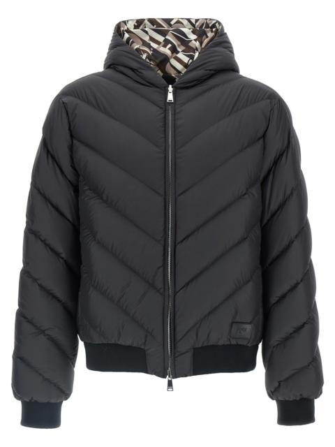 FENDI Reversible Down Jacket Puffer Jackets Black