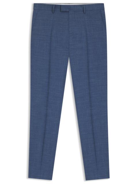 BOSS SLIM-FIT TROUSERS IN VIRGIN WOOL, SILK AND LINEN