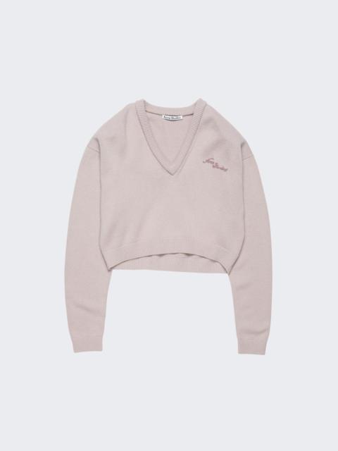 Acne Studios Wool V-neck Sweater Pale Grey