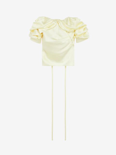 Alexander McQueen Off-the-shoulder Draped Top