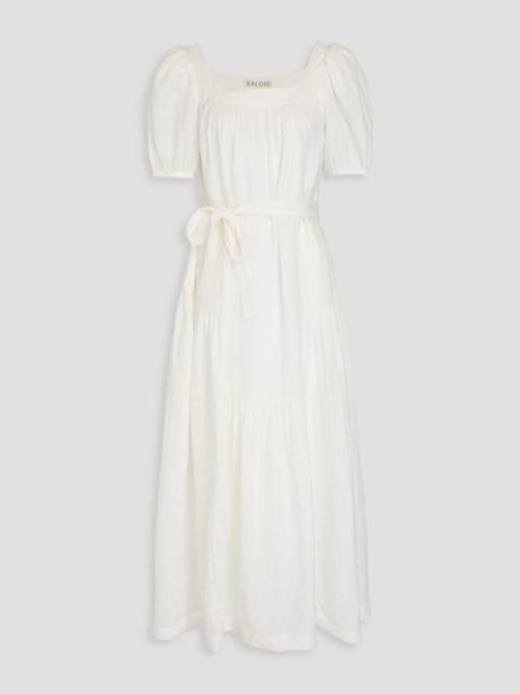 Other Designers Yashi tiered linen maxi dress