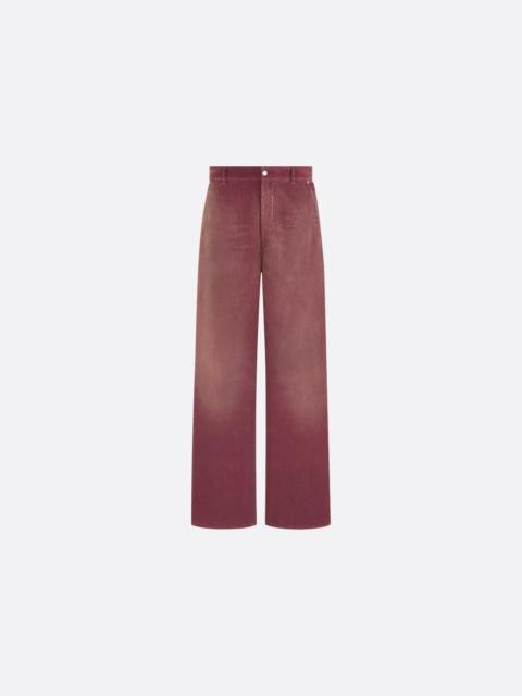 Dior Dior Velvet Jeans Bordeaux Men