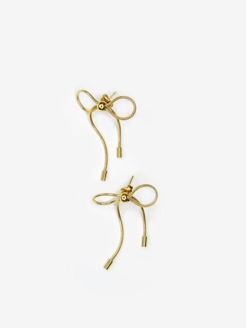 LoveShackFancy Marland Backus Gold Bow Earrings