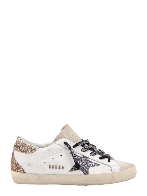 Golden Goose Leather sneakers with glitter