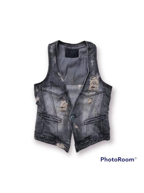 Other Designers Japanese Brand Distressed Denim Vest