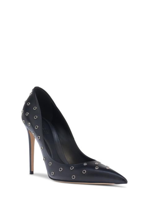 Alexander McQueen McQueen Grommet Pointed Toe Pump in Black at Nordstrom