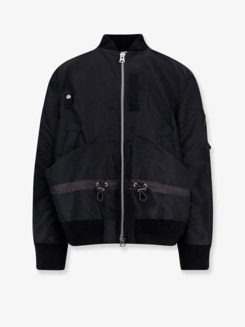 sacai Sacai Nylon Bomber Jacket Black