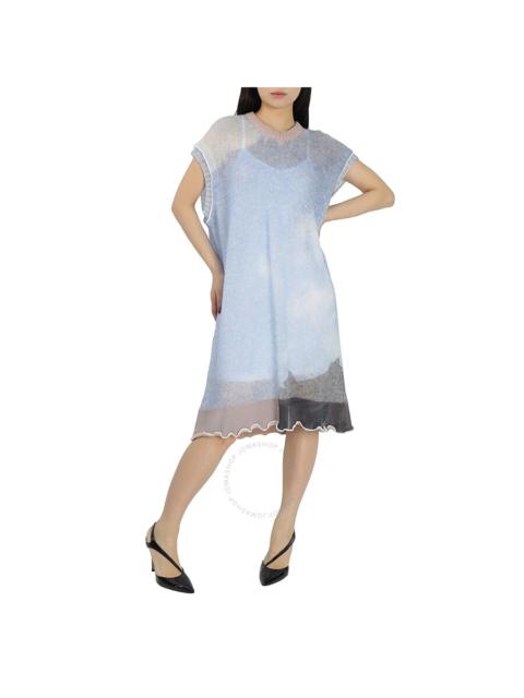 MM6 Ladies Sky Print Sky-Print Knitted Dress, Size X-Small