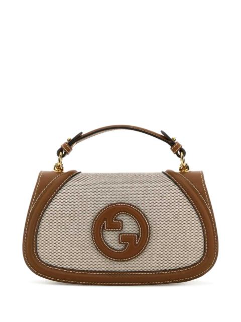 GUCCI Gucci Women Two-Tone Canvas And Leather Gucci Blondie Handbag