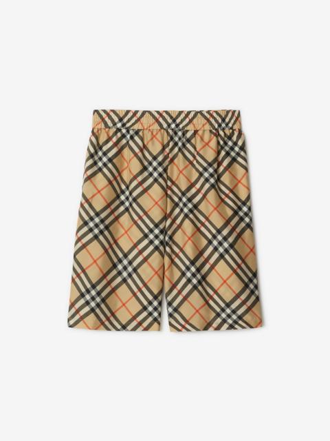 Burberry Check Silk Shorts