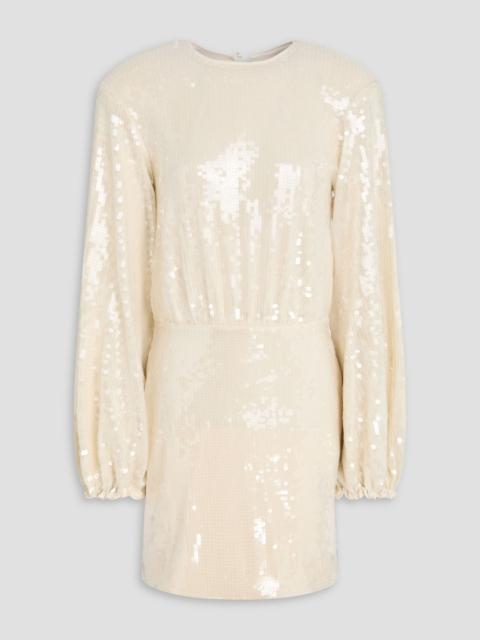 ROTATE Sequined mesh mini dress